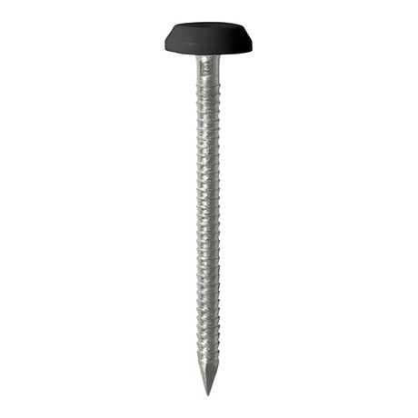 25 x TIMCO Polymer Headed Nails A4 Stainless Steel Black - 50mm