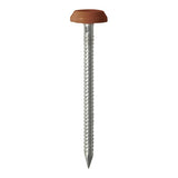 100 x TIMCO Polymer Headed Nails A4 Stainless Steel Clay Brown - 50mm