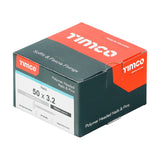 100 x TIMCO Polymer Headed Nails A4 Stainless Steel Chartwell Green - 50mm