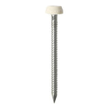 250 x TIMCO Polymer Headed Pins A4 Stainless Steel Cream - 30mm