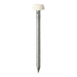 250 x TIMCO Polymer Headed Pins A4 Stainless Steel White - 30mm