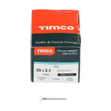 250 x TIMCO Polymer Headed Pins A4 Stainless Steel Cream - 30mm