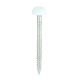 250 x TIMCO Polymer Headed Pins A4 Stainless Steel White - 30mm