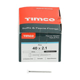 250 x TIMCO Polymer Headed Pins A4 Stainless Steel White - 40mm