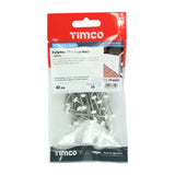 50 x TIMCO Polymer Headed Pins A4 Stainless Steel White - 40mm