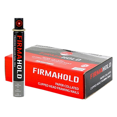 1100 x TIMCO FirmaHold Collated Clipped Head Ring Shank Firmagalv Nails & Fuel Cells - 2.8 x 50/1CFC