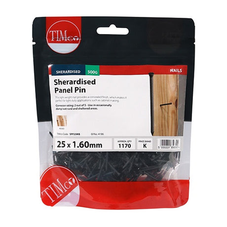 0.5kg - TIMCO Panel Pins Sherardised - 25 x 1.60