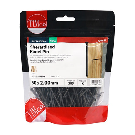 0.5kg - TIMCO Panel Pins Sherardised - 50 x 2.00