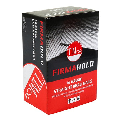 2000 x TIMCO FirmaHold Collated 16 Gauge Straight Galvanised Brad Nails - 16g x 45