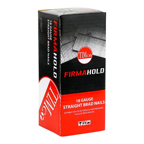 5000 x TIMCO FirmaHold Collated 18 Gauge Straight Galvanised Brad Nails - 18g x 16