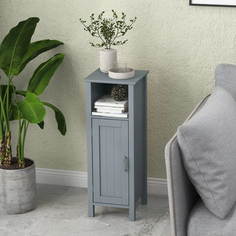 Bathroom Storage Organizer with 2-Tier Cabinet-Gray