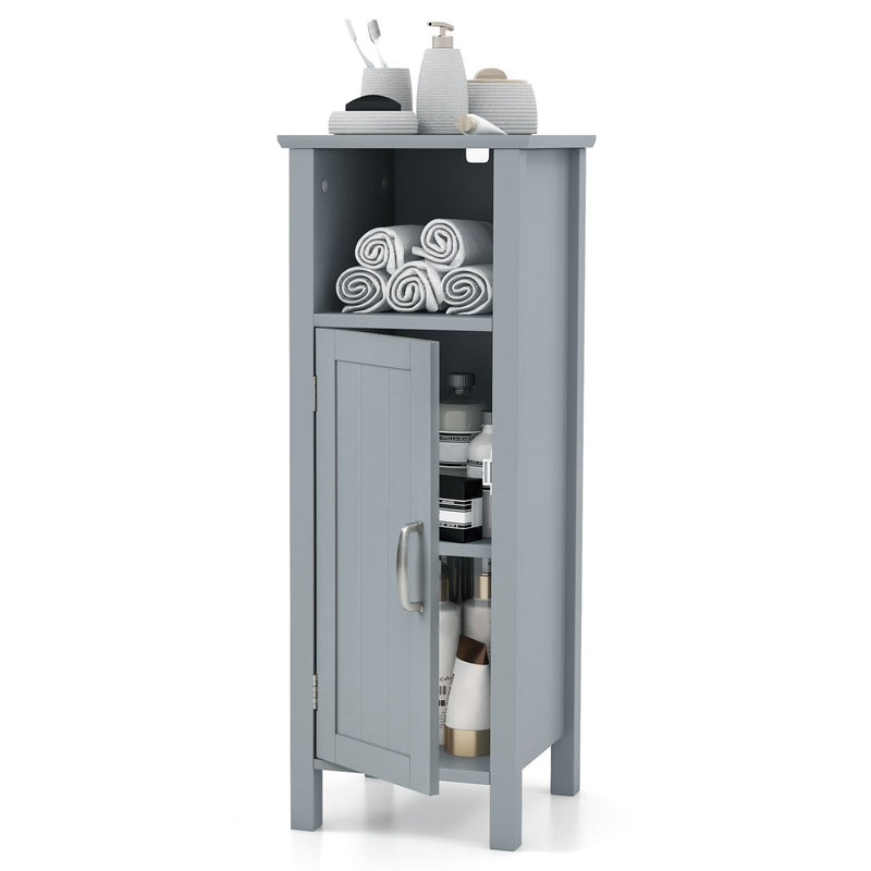 Bathroom Storage Organizer with 2-Tier Cabinet-Gray