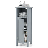Bathroom Storage Organizer with 2-Tier Cabinet-Gray