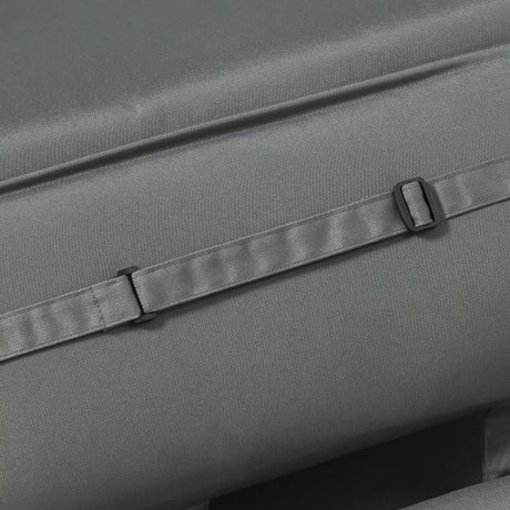 Outsunny Garden Sun Lounger Cushion Replacement Soft Sunbed Reclining Chair Relaxer Pad with Pillow, Cushion ONLY - Grey