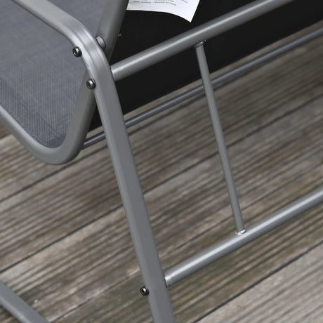 Outsunny Four-Piece Minimalistic Garden Sofa Set - Black