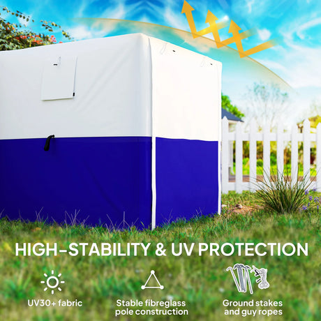 Outsunny 2 x 2m Pop-Up Gazebo, with Accessories - Dark Blue