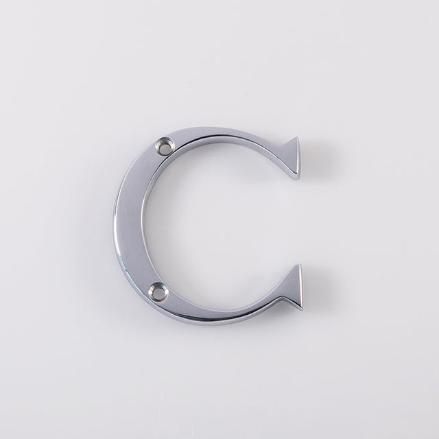 LETTER FACE FIX (C) - POLISHED CHROME - 53MM - EACH
