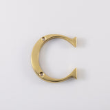 LETTER FACE FIX (C) - POLISHED BRASS - 53MM - EACH
