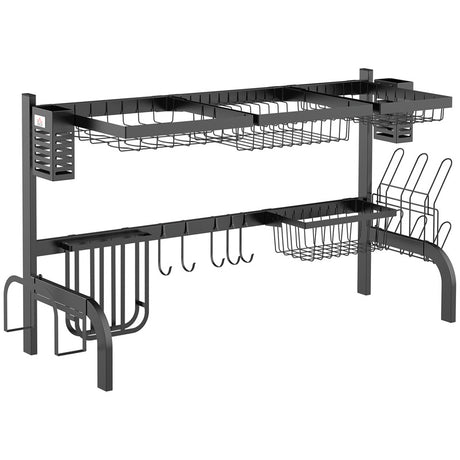 HOMCOM 100cm Modular Over-Sink Drying Rack