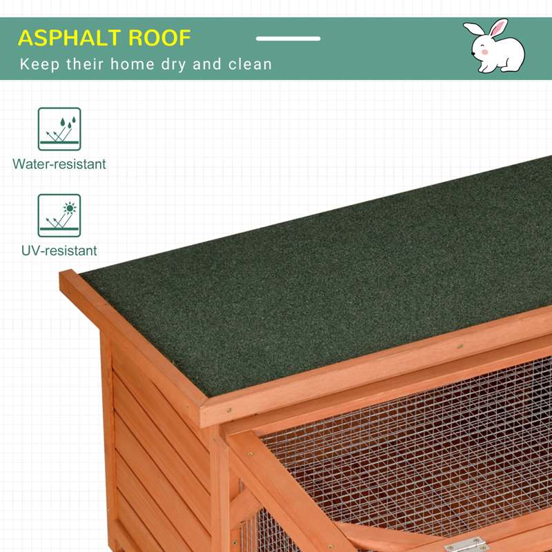 PawHut Guinea Pigs Hutches Off-ground Small Animal Guinea Pig House 125.5 x 100 x 49cm