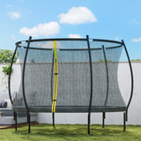 SPORTNOW 8ft Outdoor Trampoline with Enclosure Net, Spring Cover, Black