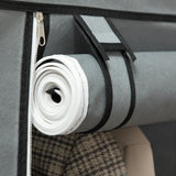 HOMCOM Fabric Wardrobe, with Rails and Shelves - Light Grey