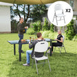 Outsunny Set of Two Foldable Outdoor Chairs - White