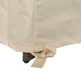 Outsunny 600D Oxford Cloth Garden Furniture Cover Waterproof, 3 Seater Sofa Protector for Patio, Outdoor, Beige, 218 x 111 x 63-101 cm