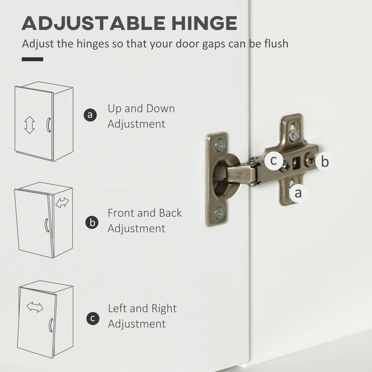 HOMCOM Freestanding Tall Kitchen Cupboard Storage Cabinets with Drawer and 3 Adjustable Shelves for Dining Room, Living Room, White