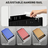 Vinsetto Three-Drawer Steel Filing Cabinet - White