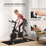 HOMCOM Exercise Bike, Indoor Cycling, with LCD Display, Heart Rate, Sensor - Black and Orange