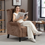 HOMCOM 150 Reclining Vintage Armchair, with footrest - Brown