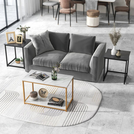 Nesting Coffee Table Set of 3-Black