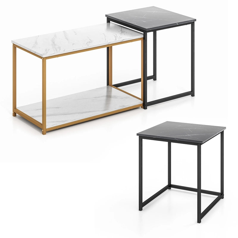 Nesting Coffee Table Set of 3-Black