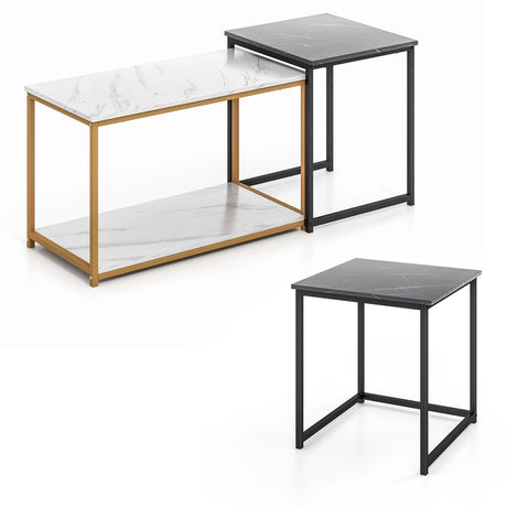 Nesting Coffee Table Set of 3-Black