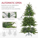 HOMCOM 7ft Bare Artificial Christmas Tree, with 2445 Tips - Green