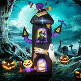 Outsunny 8.5ft Light-Up Horror Treehouse Halloween Inflatable