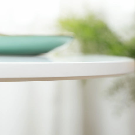 HOMCOM 75H x 70cm Two-Person Minimalistic Dining Table - White