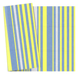 Outsunny Reversible Outdoor Rug, Waterproof Plastic Straw Mat for Backyard, Deck, RV, Picnic, Beach, Camping, 121 x 182 cm, Light Blue and Yellow