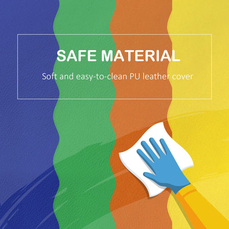 HOMCOM Soft Play Set, 7 Piece Foam Blocks, Toddler Climb and Crawl Activity Set for 1-3 Years, Soft Play Equipment for Building and Stacking, Educational Play, Red