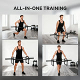 SPORTNOW Olympic Trap Bar, 2" Hex Barbell Bar with 300kg Capacity for Deadlifts, Shrugs, Squats and Farmer Walks