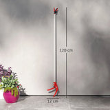 Outsunny 120 cm Tree Pruner, Tree Lopper Long Reach, Lightweight & Strong, Long Reach Tree Trimmer with Aluminium Pole for Fruit Picking and Pruning