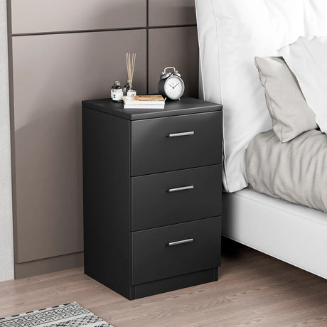 Bedside cabinet with 3 drawers