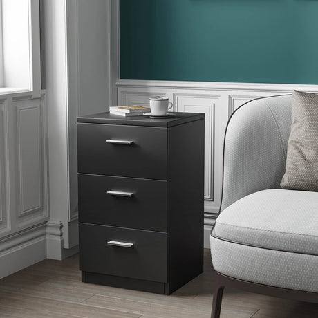 Bedside cabinet with 3 drawers