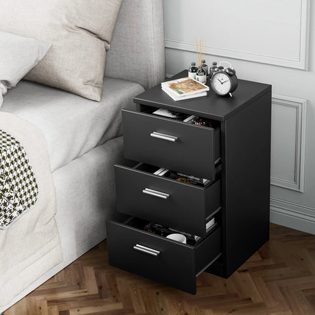 Bedside cabinet with 3 drawers