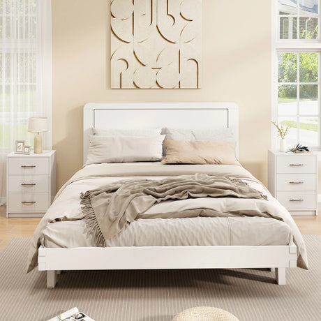 3 Drawer Nightstand with Storage for Living Room-White
