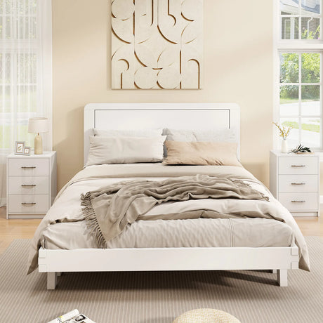 3 Drawer Nightstand with Storage for Living Room-White