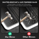 HOMCOM 70 x 50cm LED Bathroom Mirror, with Bluetooth - Silver Tone