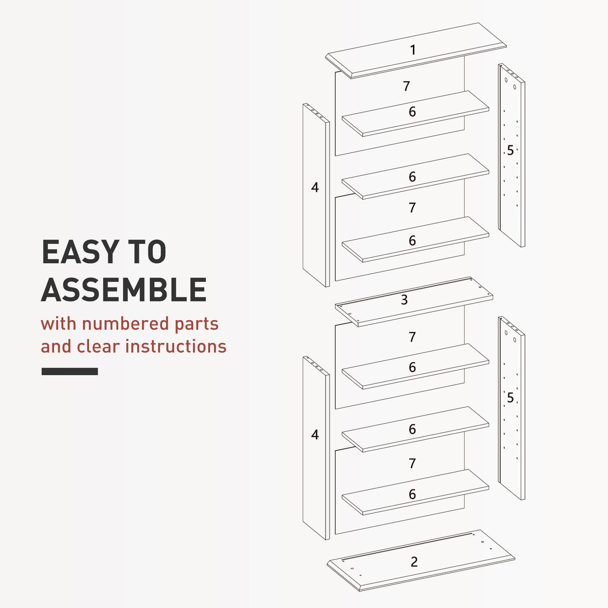 HOMCOM 360 CD Storage Unit - White