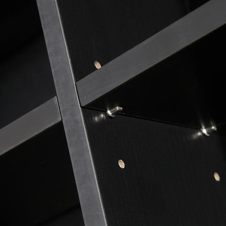 HOMCOM 1116 CD/ 528 DVD Storage Unit, Media Storage Shelf, Wooden Display Unit with Adjustable Shelves, 102 x 195 cm, Black